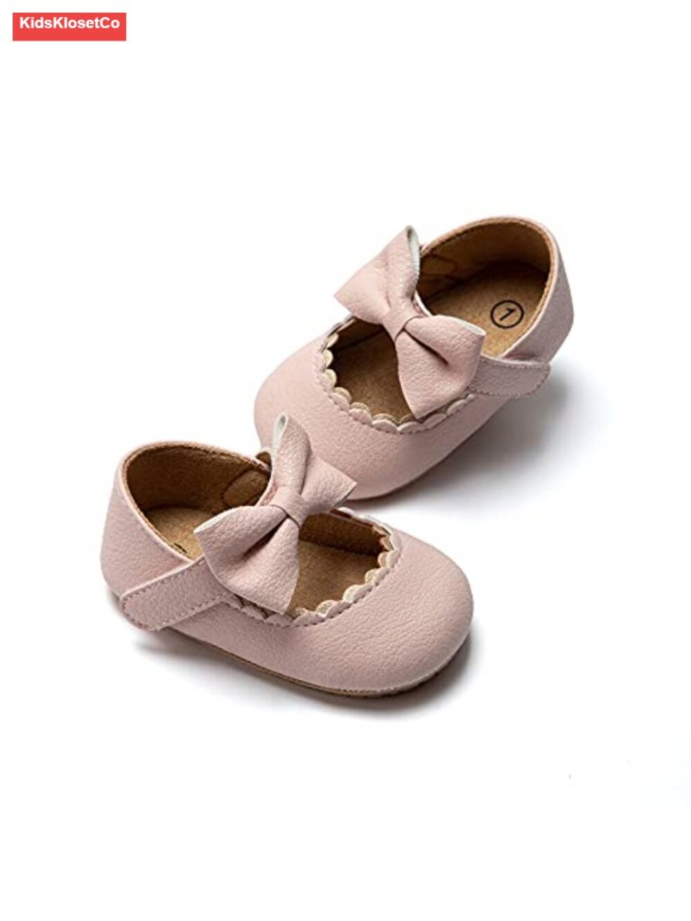 Infant Baby Girls Bowknot Princess Wedding Mary Jane Flats Prewalker Soft Sole